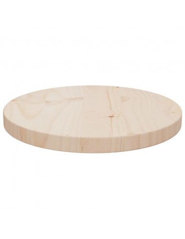 Piano Tavolo Ø30x2,5 cm in Legno Massello di Pino