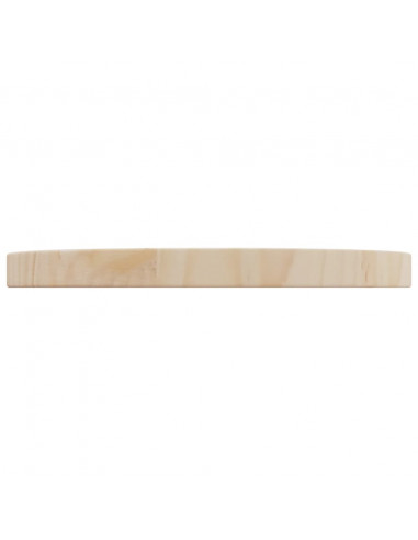 Piano Tavolo Ø30x2,5 cm in Legno Massello di Pino