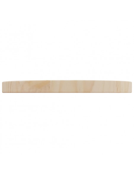 Piano Tavolo Ø30x2,5 cm in Legno Massello di Pino