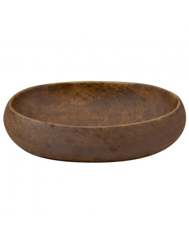 Lavabo da Appoggio Marrone Ovale 59x40x15 cm Ceramica