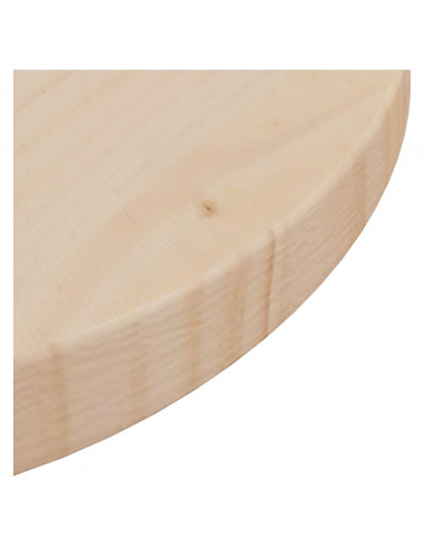Piano Tavolo Ø30x2,5 cm in Legno Massello di Pino