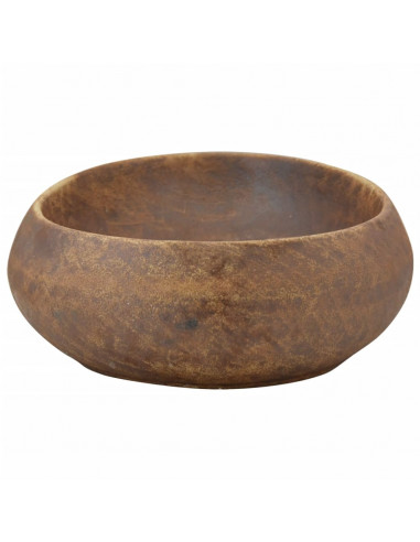 Lavabo da Appoggio Marrone Ovale 59x40x15 cm Ceramica