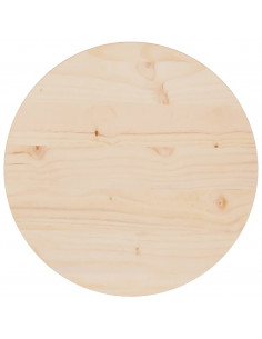 Piano Tavolo Ø40x2,5 cm in Legno Massello di Pino 2