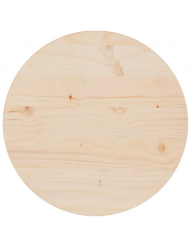 Piano Tavolo Ø40x2,5 cm in Legno Massello di Pino