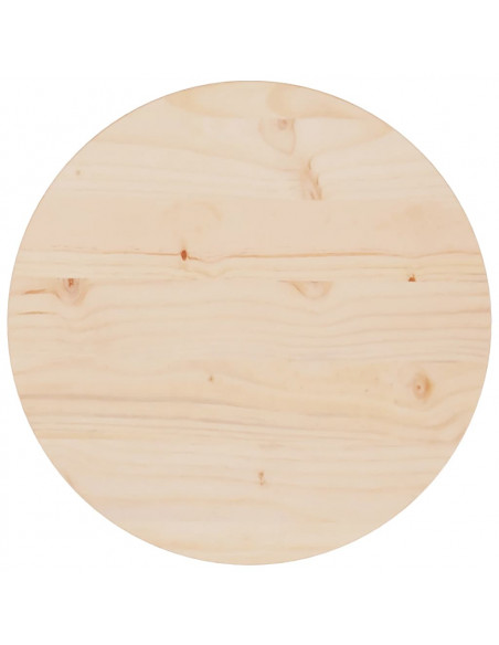Piano Tavolo Ø40x2,5 cm in Legno Massello di Pino