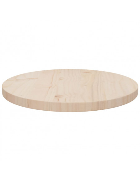 Piano Tavolo Ø40x2,5 cm in Legno Massello di Pino