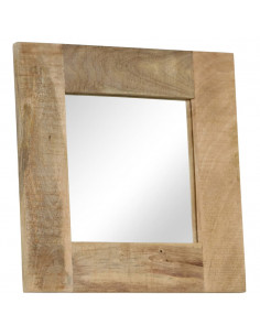 Specchio in Legno Massello di Mango 50x50 cm 2