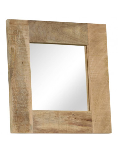 Specchio in Legno Massello di Mango 50x50 cm