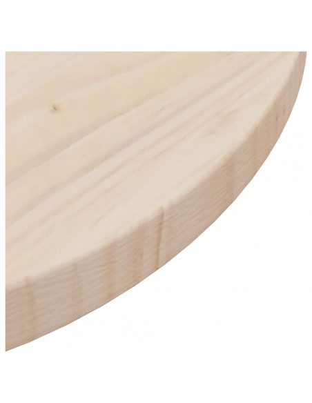 Piano Tavolo Ø40x2,5 cm in Legno Massello di Pino