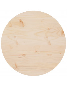 Piano Tavolo Ø50x2,5 cm in Legno Massello di Pino 2