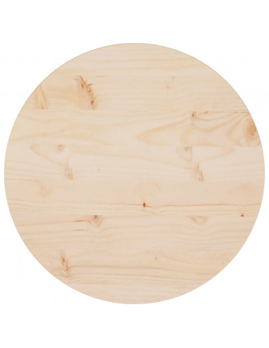 Piano Tavolo Ø50x2,5 cm in Legno Massello di Pino