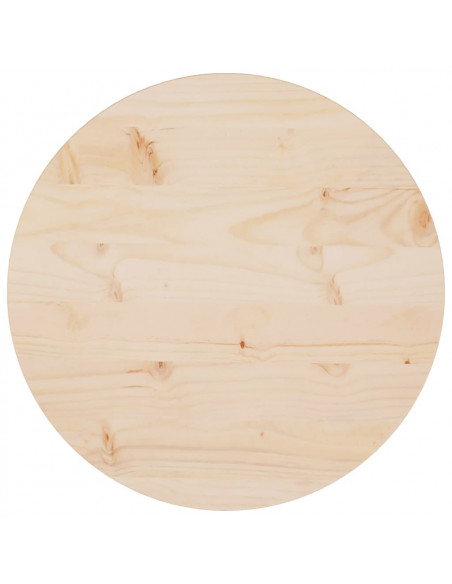 Piano Tavolo Ø50x2,5 cm in Legno Massello di Pino