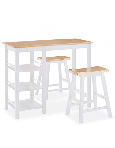 Set da Bar 3 pz in MDF Bianco