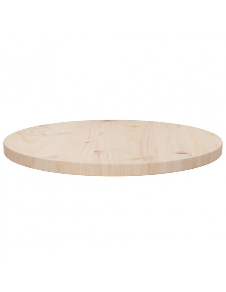 Piano Tavolo Ø50x2,5 cm in Legno Massello di Pino