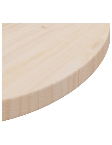 Piano Tavolo Ø50x2,5 cm in Legno Massello di Pino