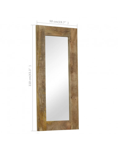 Specchio in Legno Massello di Mango 50x110 cm