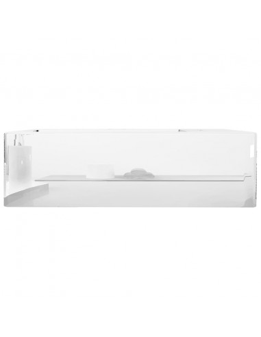 Lavandino con Troppopieno 49x25x15 cm in Ceramica Argento