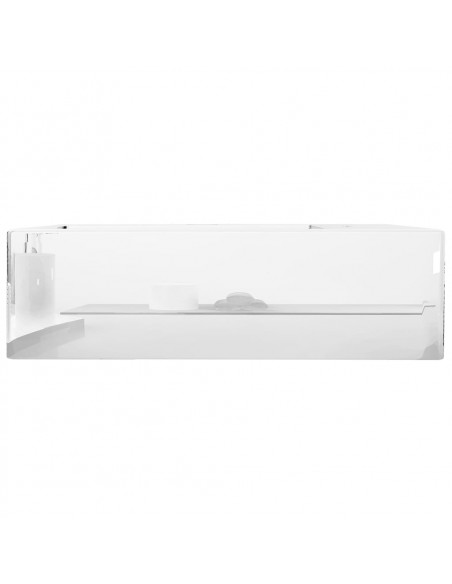 Lavandino con Troppopieno 49x25x15 cm in Ceramica Argento