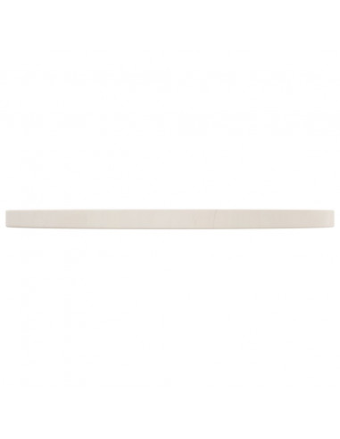 Piano Tavolo Bianco Ø50x2,5 cm in Legno Massello di Pino