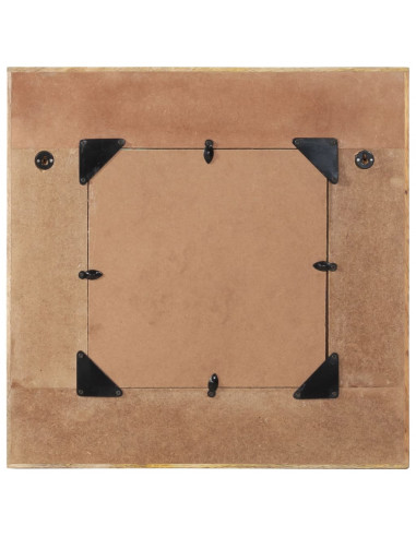 Specchio da Parete in Legno Massello di Recupero 60x60 cm