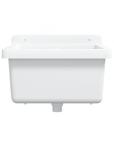 Lavabo a Parete Bianco 40x40x24 cm in Resina