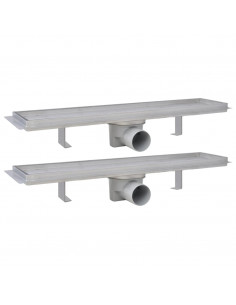 Scarico Doccia Lineare 2 pz 530x140 mm in Acciaio Inossidabile 2