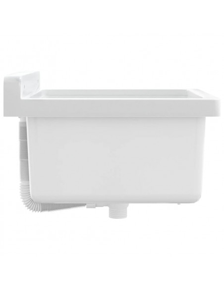 Lavabo a Parete Bianco 40x40x24 cm in Resina