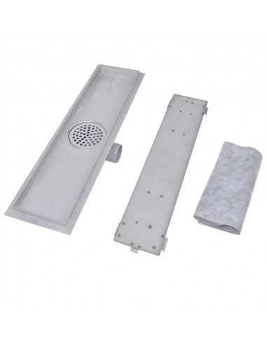 Scarico Doccia Lineare 2 pz 530x140 mm in Acciaio Inossidabile