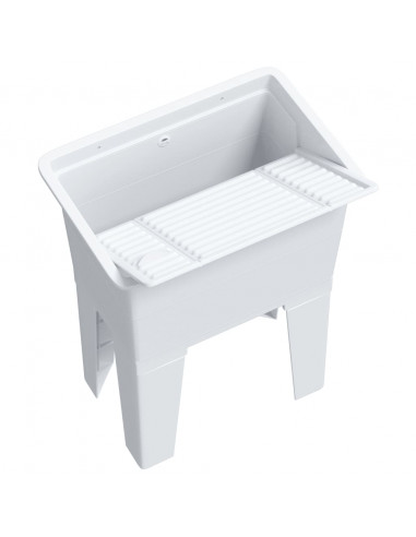 Vasca per Lavanderia Bianca 59x41x75 cm in Resina