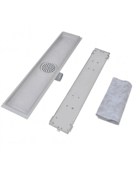 Scarico Doccia Lineare 2 pz 630x140 mm Acciaio Inossidabile