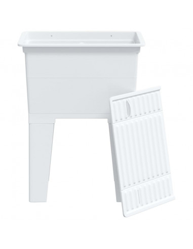 Vasca per Lavanderia Bianca 59x41x75 cm in Resina