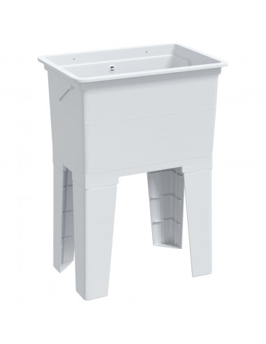 Vasca per Lavanderia Bianca 59x41x75 cm in Resina