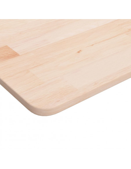 Piano Tavolo Quadrato 70x70x1,5cm Massello Rovere Non Trattato