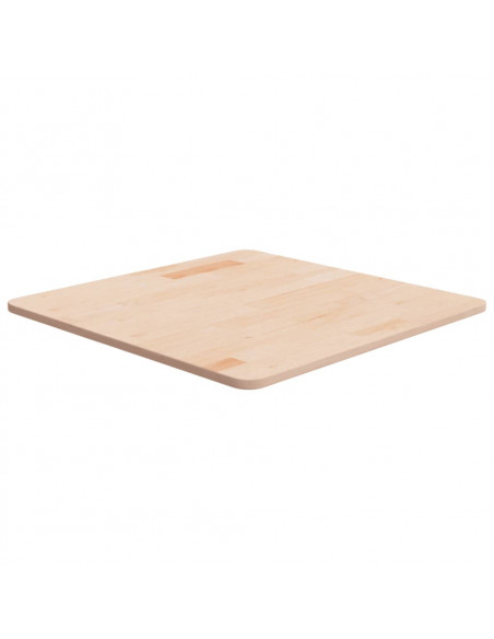 Piano Tavolo Quadrato 60x60x1,5 cm Massello Rovere Non Trattato