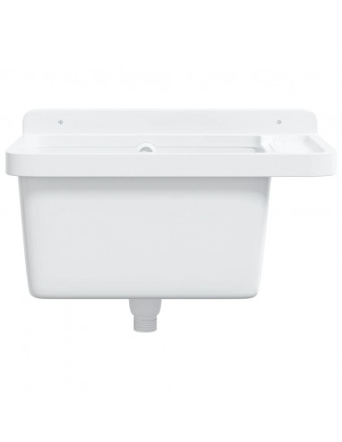 Lavabo a Parete Bianco 50x35x24 cm in Resina