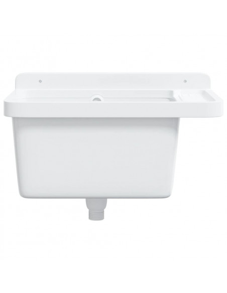 Lavabo a Parete Bianco 50x35x24 cm in Resina