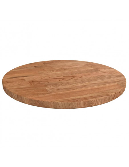 Piano Tavolo Rotondo Marrone Chiaro Ø30x1,5 cm Rovere Trattato