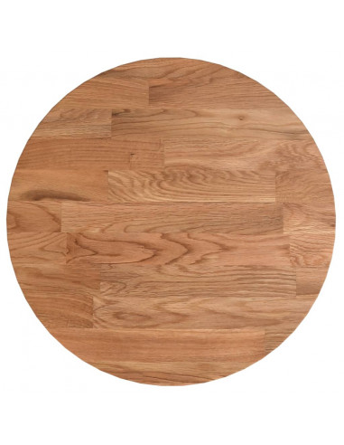 Piano Tavolo Rotondo Marrone Chiaro Ø30x1,5 cm Rovere Trattato