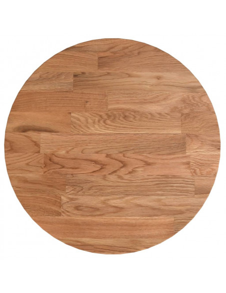 Piano Tavolo Rotondo Marrone Chiaro Ø30x1,5 cm Rovere Trattato