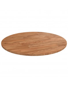 Piano Tavolo Rotondo Marrone Chiaro Ø40x1,5 cm Rovere Trattato 2