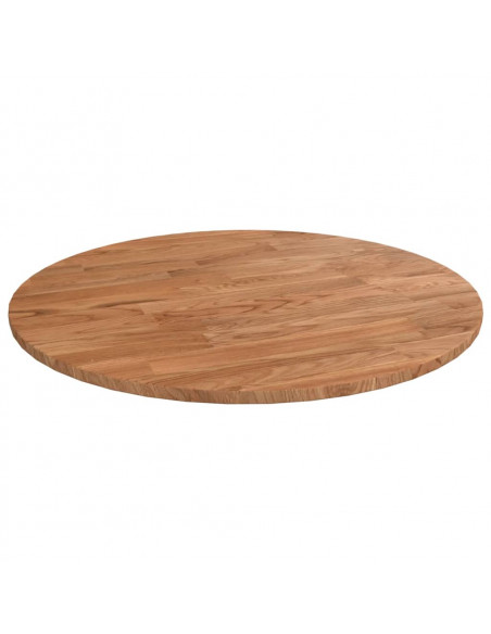 Piano Tavolo Rotondo Marrone Chiaro Ø40x1,5 cm Rovere Trattato