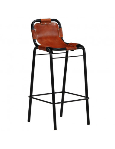 Set da Bar 3 pz in Massello di Recupero e Vera Pelle di Capra