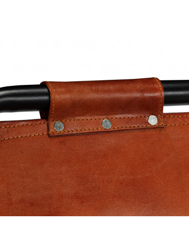 Set da Bar 3 pz in Massello di Recupero e Vera Pelle di Capra