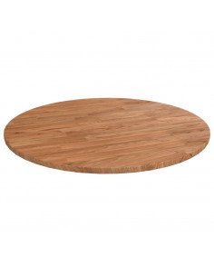 Piano Tavolo Rotondo Marrone Chiaro Ø60x1,5cm Rovere Trattato 2