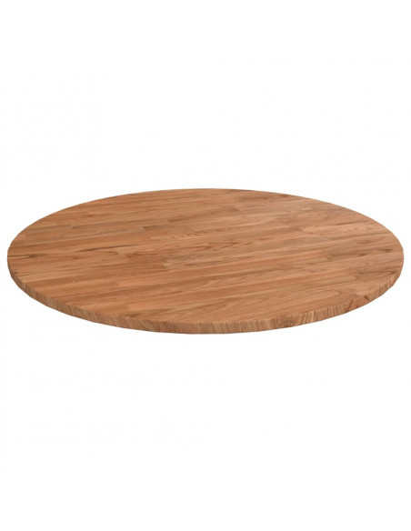 Piano Tavolo Rotondo Marrone Chiaro Ø60x1,5cm Rovere Trattato
