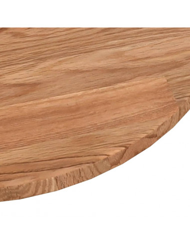 Piano Tavolo Rotondo Marrone Chiaro Ø60x1,5cm Rovere Trattato