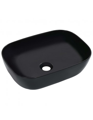Lavandino 45,5x32x13 cm in Ceramica Nero