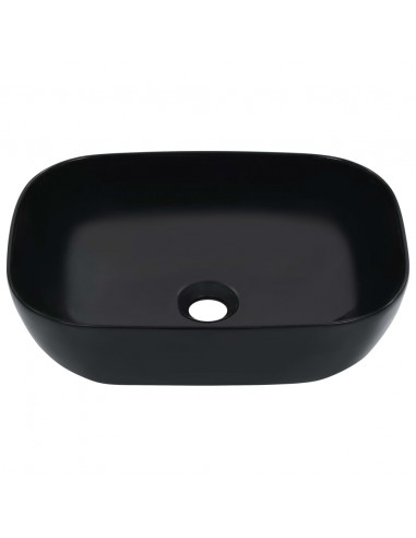 Lavandino 45,5x32x13 cm in Ceramica Nero