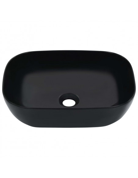 Lavandino 45,5x32x13 cm in Ceramica Nero