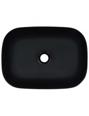 Lavandino 45,5x32x13 cm in Ceramica Nero